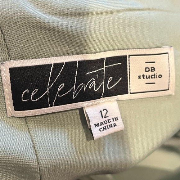 Celebrate DB Studio Dusty Sage Bridesmaid Dress - Picture 3 of 5